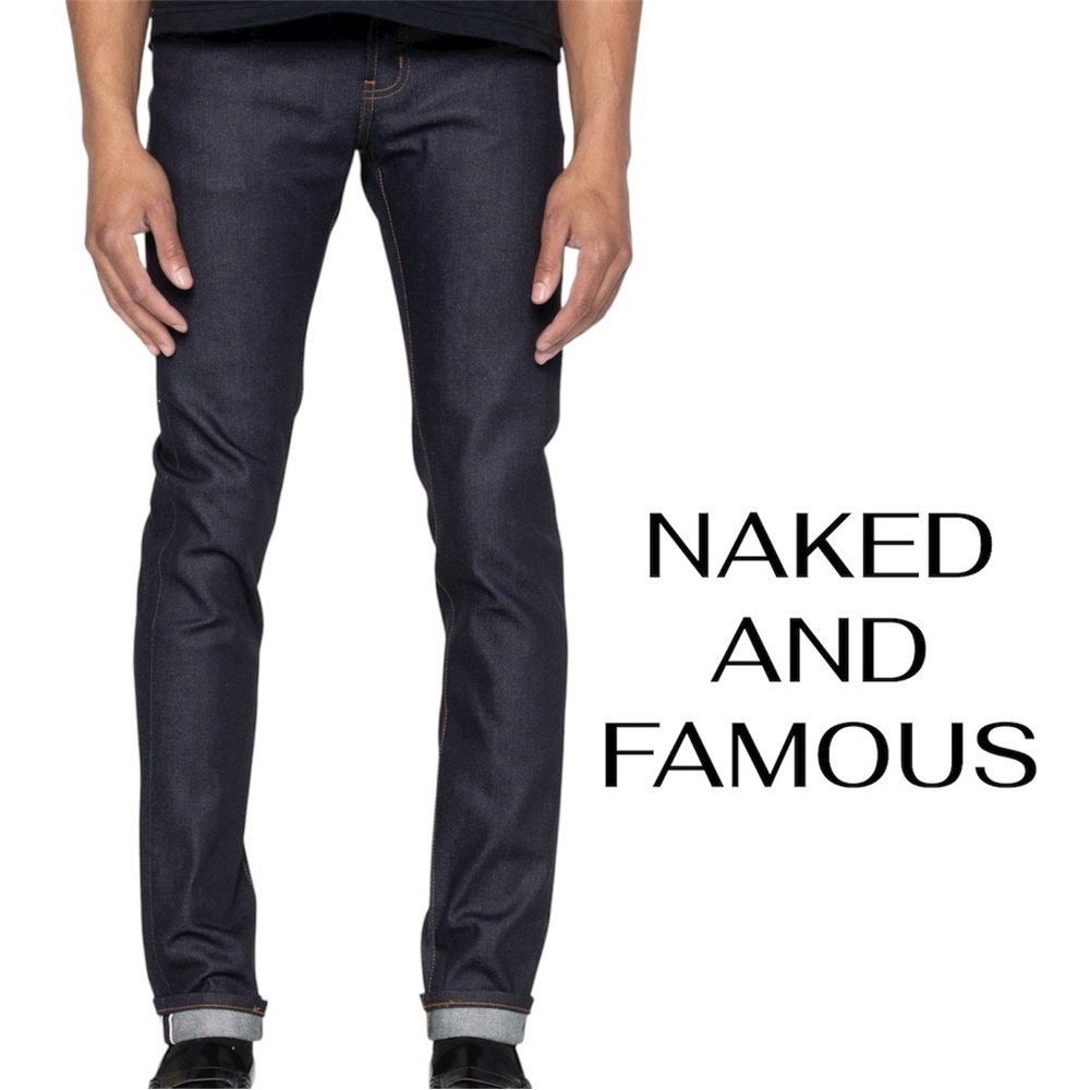 NAKED AND FAMOUS Skinny Jeans | Indigo Selvedge | Super Skinny Guy | 32
